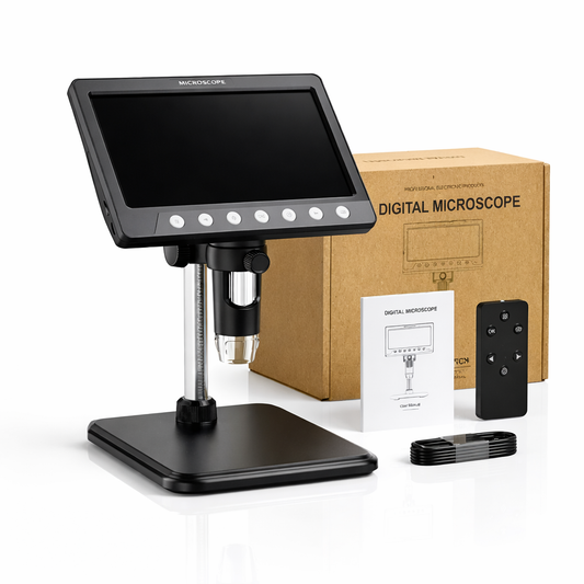 VisioZoom Digital Mikroskop 7" IPS 1200X HD USB 8 LED 5MP